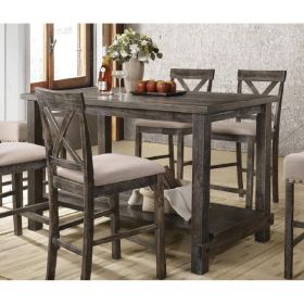 Martha II Counter Height Table in Weathered Gray