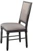 Leventis Side Chair (Set-2) in Cream Linen & Weathered Gray