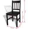 Dining Chairs 2 pcs Dark Brown Pinewood