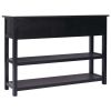 Sideboard Black 45.3"x11.8"x29.9" Wood