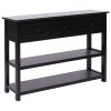 Sideboard Black 45.3"x11.8"x29.9" Wood