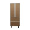 Cabinet with 2 Doors &3 open shelves Modern; Freestanding Sideboard Storage Cabinet Entryway Floor buffet storage for Living Room Office Bedroom