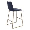 Set of 2 Modern Velet Counter Stool ;  Full Back and Gold Leg