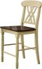 Dylan Counter Height Chair (Set-2) in Buttermilk & Oak