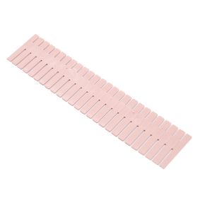 Drawer Dividers Organizer 4 Pack, Adjustable Grid Drawer Separators for Socks Underwear Makeup Storage (Color: Pink, size: 18.5Ã—2.76in)