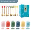 New Creative Tableware Mind Egg Light and Luxury Christmas Cartoon Doll Dessert Spoon Fork Stirring Spoon Wedding Gift