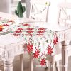 Manufacturer sells Christmas embroidered table flag table cloth table cloth hollowed out multi-purpose towel new polyester dining mat