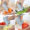 3 in 1 Square Shaped Fruit and Vegetable Peeler Rotary Potato Peeler with 3 Blades Multi-Function Peeler Kitchen Tool