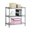 Concise 3 Layers Carbon Steel & PP Storage Rack, Kitchen Storage Rack RT