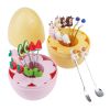 New Creative Tableware Mind Egg Light and Luxury Christmas Cartoon Doll Dessert Spoon Fork Stirring Spoon Wedding Gift