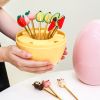 New Creative Tableware Mind Egg Light and Luxury Christmas Cartoon Doll Dessert Spoon Fork Stirring Spoon Wedding Gift