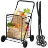 Portable Folding Shopping Cart Utility for Grocery Laundry