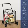 Portable Folding Shopping Cart Utility for Grocery Laundry