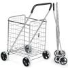 Portable Folding Shopping Cart Utility for Grocery Laundry