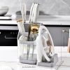 1pc Multipurpose Cutlery Knife Spoon Fork Chopsticks Storage Box Pot Lid Shelver PET Clear Color Cutlery Water Filter Holder Kitchen Cutlery Holder