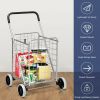 Portable Folding Shopping Cart Utility for Grocery Laundry